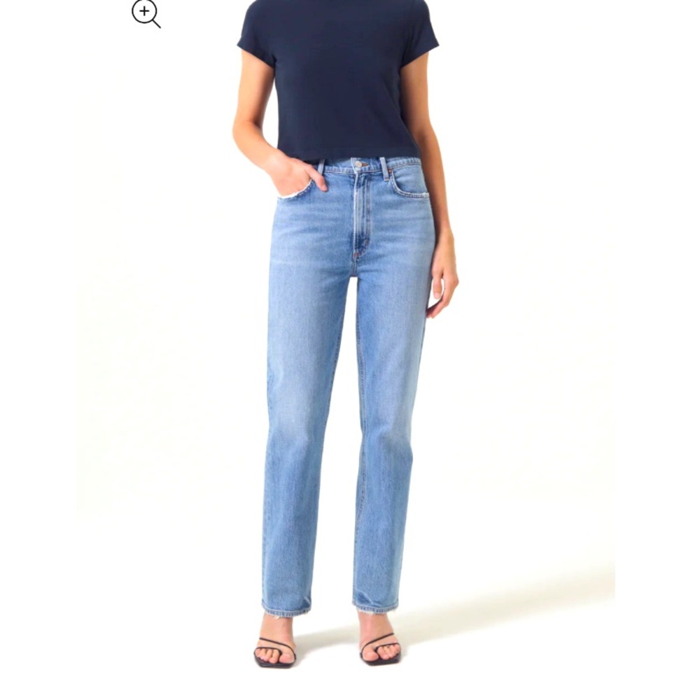 Agolde High rise stovepipe in quiver size 32